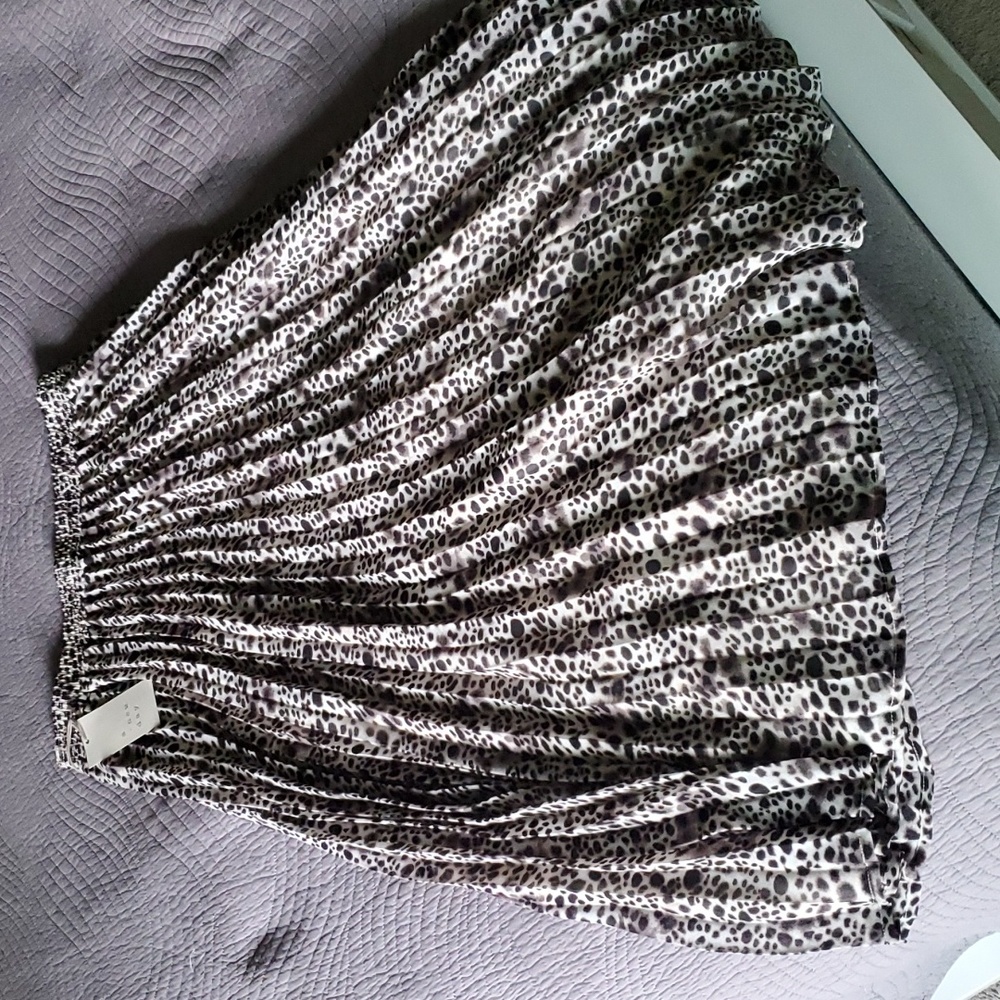 A NEW DAY (Target Brand) - Midi Length Pleated Animal Print Skirt